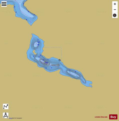 Duten Lake depth contour Map - i-Boating App