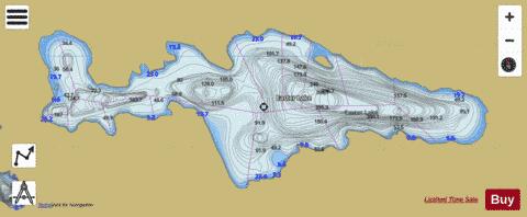 Easter Lake depth contour Map - i-Boating App