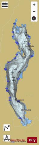 Ewart Lake depth contour Map - i-Boating App
