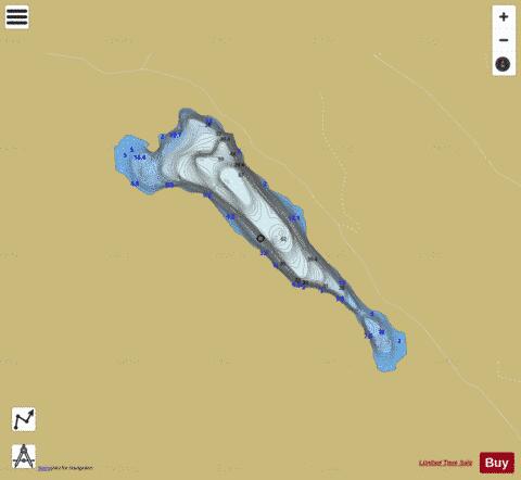Femur Lake depth contour Map - i-Boating App
