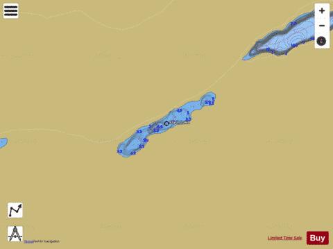 Flash Lake depth contour Map - i-Boating App