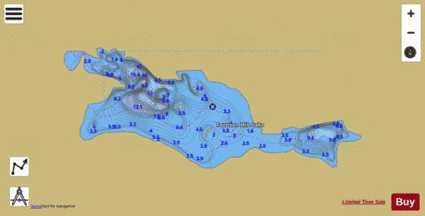 Fourteen Mile Lake depth contour Map - i-Boating App