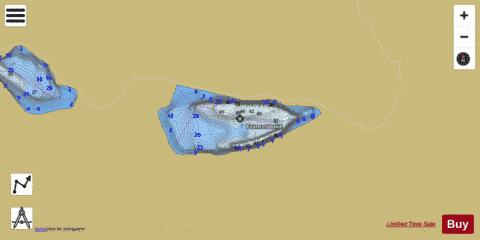 Frances Lake depth contour Map - i-Boating App