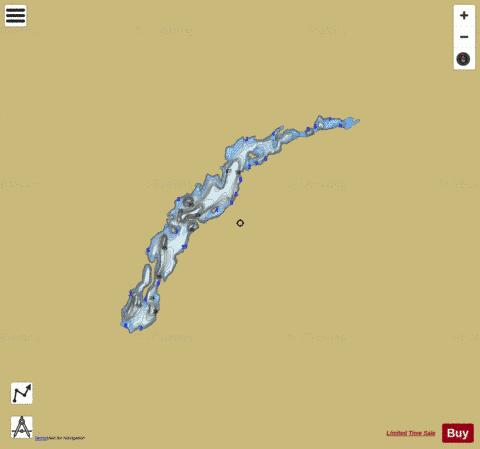 Franks Lake depth contour Map - i-Boating App