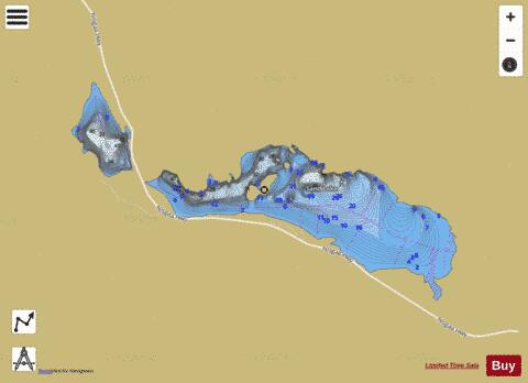Gainor Lake depth contour Map - i-Boating App