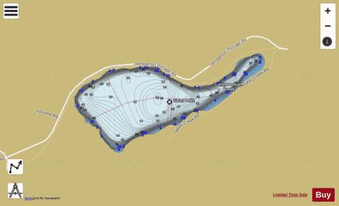 Gates Lake depth contour Map - i-Boating App