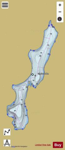 Glacier Lake depth contour Map - i-Boating App