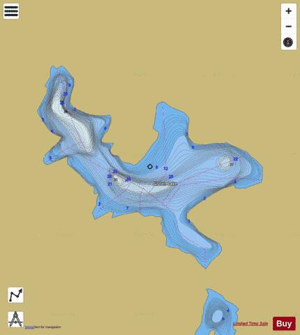 Gluten Lake depth contour Map - i-Boating App