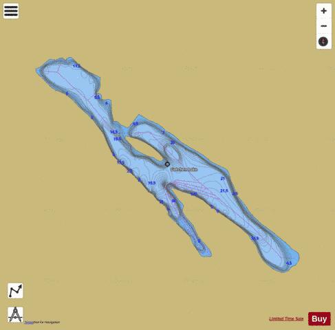 Gotchen Lake depth contour Map - i-Boating App