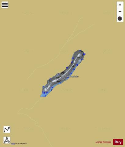 Greendrop Lake depth contour Map - i-Boating App