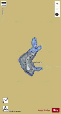 Greenlee Lake depth contour Map - i-Boating App