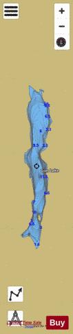 Gun Lake depth contour Map - i-Boating App