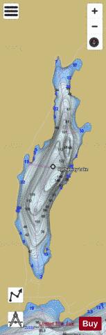 Hathaway Lake depth contour Map - i-Boating App