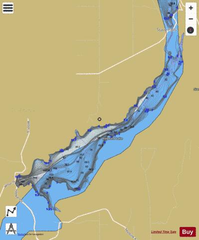 Hayward Lake depth contour Map - i-Boating App