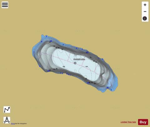 Hedrick Lake depth contour Map - i-Boating App