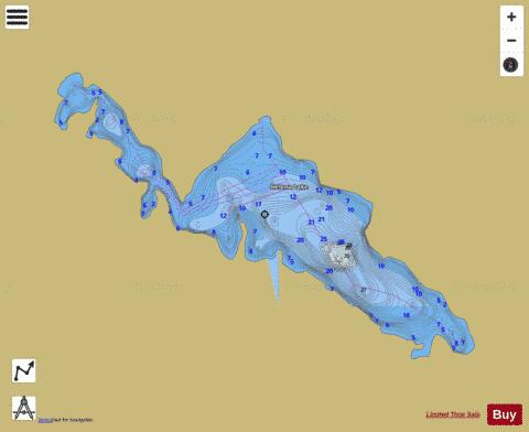 Helena Lake depth contour Map - i-Boating App