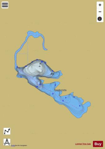 Henning Lake depth contour Map - i-Boating App