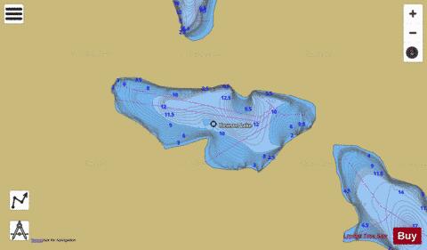 Hewson Lake depth contour Map - i-Boating App