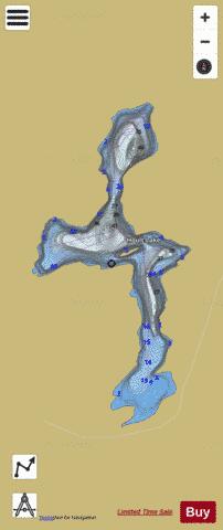 Hoult Lake depth contour Map - i-Boating App