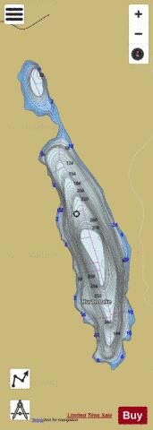 Huson Lake / Hutsan Lake depth contour Map - i-Boating App