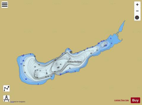 Indian Point Lake depth contour Map - i-Boating App