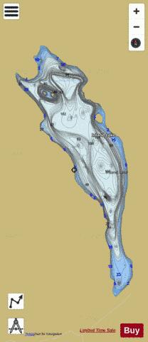 Inland Lake depth contour Map - i-Boating App