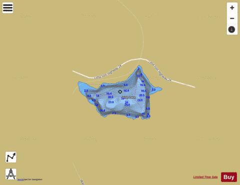 Irish Lake depth contour Map - i-Boating App