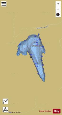 Jackpine Lake depth contour Map - i-Boating App
