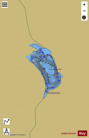 Kakweiken Lake depth contour Map - i-Boating App