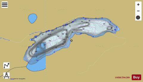 Keogh Lake depth contour Map - i-Boating App