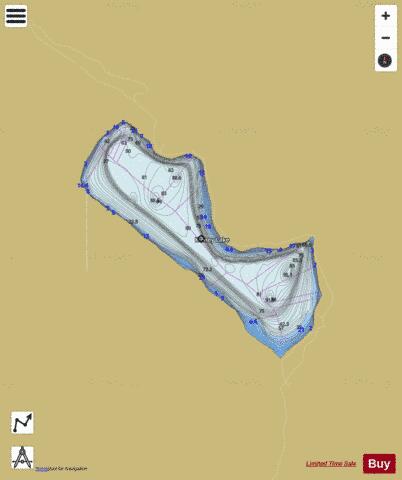 Kinney Lake depth contour Map - i-Boating App