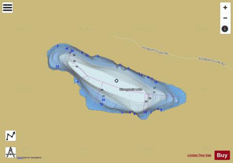 Kitseguecla Lake depth contour Map - i-Boating App