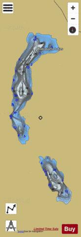 Klaklakama Lakes depth contour Map - i-Boating App