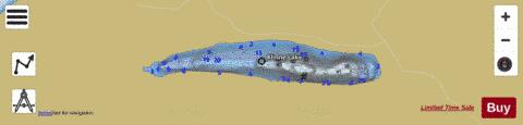 Klinne Lake depth contour Map - i-Boating App