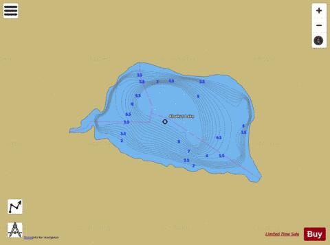 Kloakut Lake depth contour Map - i-Boating App