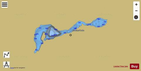 Kluachesi Lake depth contour Map - i-Boating App