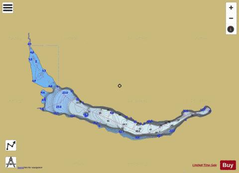Kuyakuz Lake depth contour Map - i-Boating App