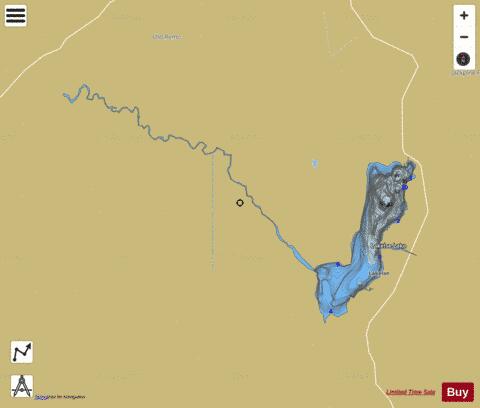 Lakelse Lake depth contour Map - i-Boating App