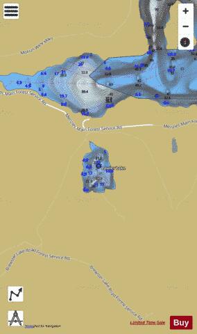 Lawier Lake depth contour Map - i-Boating App