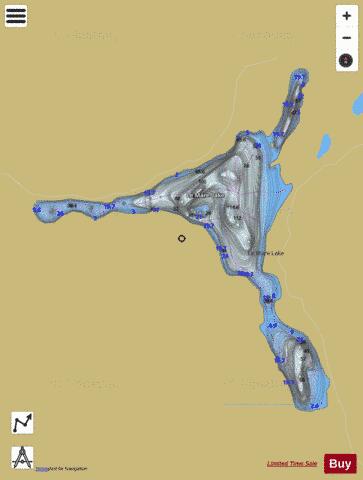 Le Mare Lake depth contour Map - i-Boating App