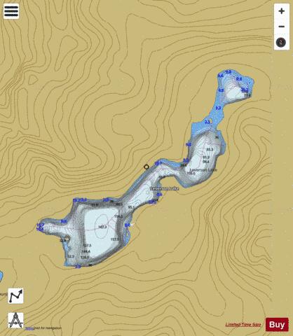 Leverson Lake depth contour Map - i-Boating App
