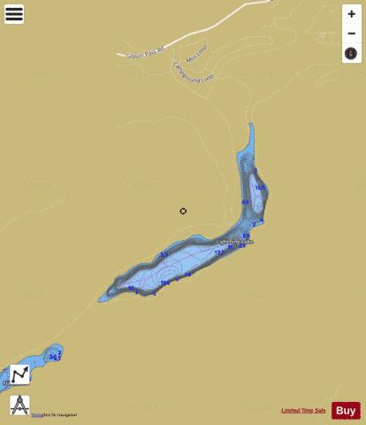 Lightning Lake depth contour Map - i-Boating App
