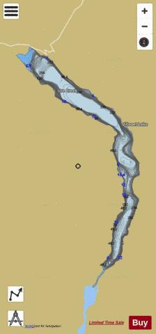 Lillooet Lake depth contour Map - i-Boating App
