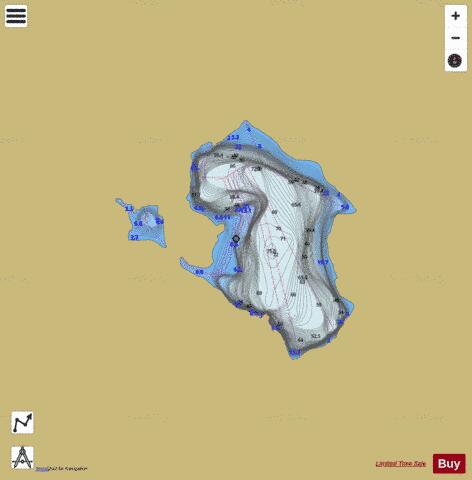 Little Trapper Lake depth contour Map - i-Boating App