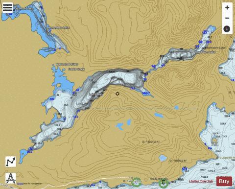 Lois Lake depth contour Map - i-Boating App