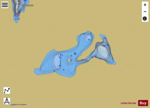 Looncall Lake depth contour Map - i-Boating App