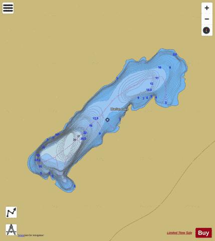 Marian Lake depth contour Map - i-Boating App