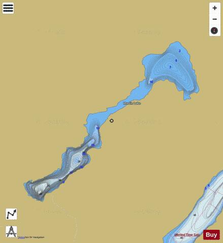 Martin Lake depth contour Map - i-Boating App