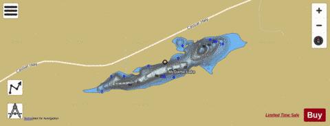 McDame Lake depth contour Map - i-Boating App