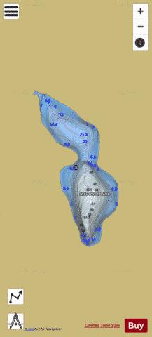 McDowell Lake depth contour Map - i-Boating App